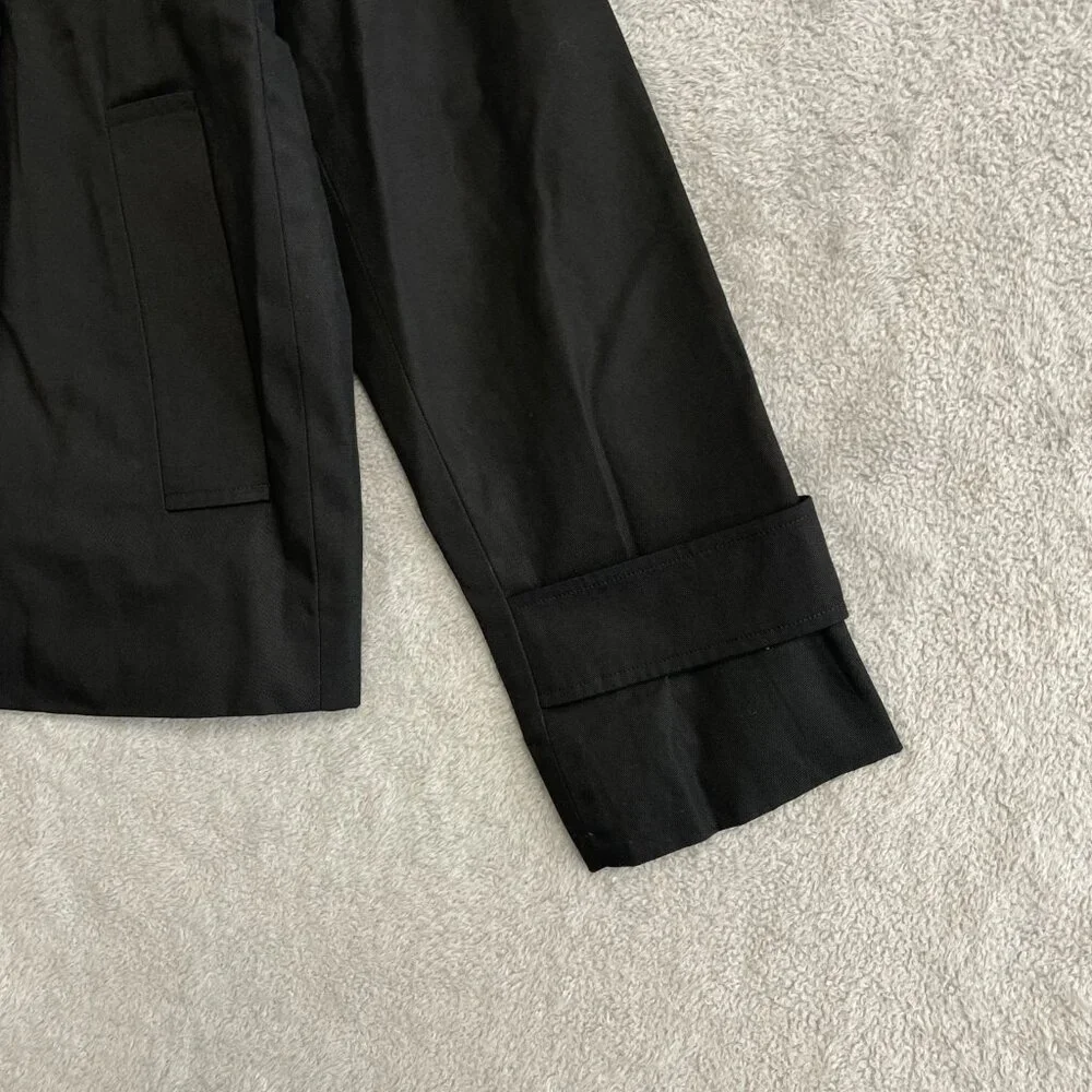 NEW Michael Kors Women's M Black Peacoat Jacket 100% Cotton - Picture 10 of 13